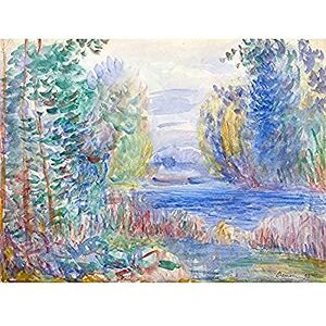 Fine Art Prints Renoir River Landscape 1890 Art Print Canvas Premium Wall Decor Poster Mural Fine Art Prints Renoir River Landscape 1890 Art Print Canvas Premium Wall Decor Poster Mural
