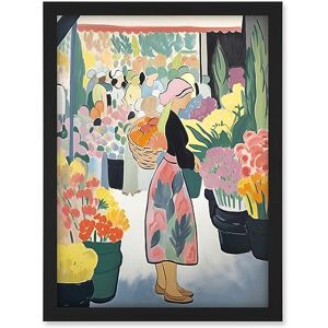 Artery8 Danish Pastel Aesthetic Flower Market Woman Watercolour Painting Spring Bouquet Shop Artwork Framed A3 Wall Art Print Artery8 Danish Pastel Aesthetic Flower Market Woman Watercolour Painting Spring Bouquet Shop Artwork Framed A3 Wall Art Print