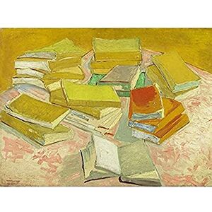 Fine Art Prints Vincent Van Gogh Haufen französischer Romane, ungerahmt, Wandkunstdruck, Poster, Heimdekoration, Premium Fine Art Prints Vincent Van Gogh Haufen französischer Romane, ungerahmt, Wandkunstdruck, Poster, Heimdekoration, Premium