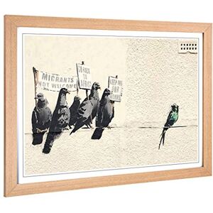 Big Box Art Framed Print of Banksy Birds Graffiti Design Wall Art Picture Home Decor for Kitchen, Living, Dining Room, Bedroom, Hallway, Office, Oak, A2 / 24.5x18 Inch / 62x45cm Big Box Art Framed Print of Banksy Birds Graffiti Design Wall Art Picture Home Decor for Kitchen, Living, Dining Room, Bedroom, Hallway, Office, Oak, A2 / 24.5x18 Inch / 62x45cm