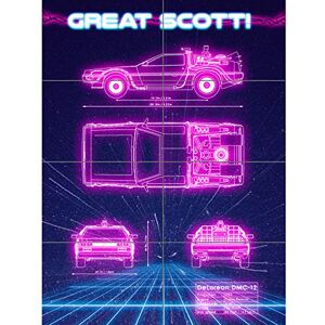 Artery8 80s Synthwave Blueprint Sports Car Space Time Travel XL Giant Panel Poster (8 Sections) Artery8 80s Synthwave Blueprint Sports Car Space Time Travel XL Giant Panel Poster (8 Sections)