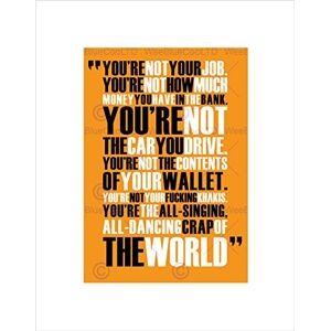 Wee Blue Coo Fight Club All Singing Dancing Crap World Quote Motivation Art Wall Art Print Wee Blue Coo Fight Club All Singing Dancing Crap World Quote Motivation Art Wall Art Print