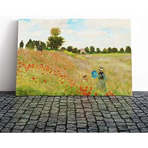 Big Box Art Canvas Print Wall Art Claude Monet Poppy Field Mounted and Stretched Box Frame Picture Home Decor for Kitchen, Living, Dining Room, Bedroom, Hallway, Multi-Colour, 24x16 Inch Big Box Art Canvas Print Wall Art Claude Monet Poppy Field Mounted and Stretched Box Frame Picture Home Decor for Kitchen, Living, Dining Room, Bedroom, Hallway, Multi-Colour, 24x16 Inch