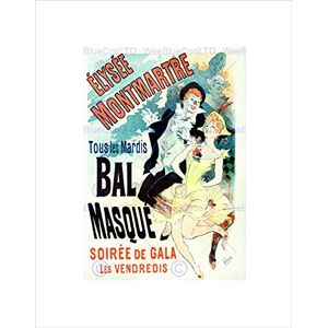 Wee Blue Coo THEATRE CULTURAL MASKED BALL MONTMARTRE PARIS VINTAGE ADVERT ART PRINT B12X1319 Wee Blue Coo THEATRE CULTURAL MASKED BALL MONTMARTRE PARIS VINTAGE ADVERT ART PRINT B12X1319