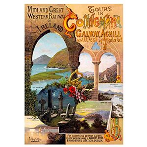 Wee Blue Coo Vintage Travel West Ireland Galway Achill New Picture Wall Art Print Wee Blue Coo Vintage Travel West Ireland Galway Achill New Picture Wall Art Print