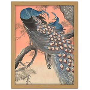 Artery8 Ohara Koson Two Peacocks On Tree Branch Painting Artwork Framed Wall Art Print 18X24 Inch Artery8 Ohara Koson Two Peacocks On Tree Branch Painting Artwork Framed Wall Art Print 18X24 Inch