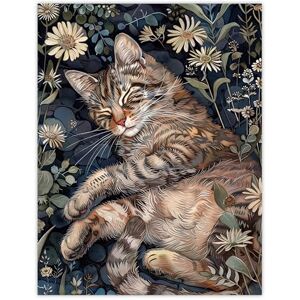 Artery8 Cute Moggie Sleeping in Daisy Field Cat Lover Living Room Large Wall Art Poster Print Thick Paper 18X24 Inch Artery8 Cute Moggie Sleeping in Daisy Field Cat Lover Living Room Large Wall Art Poster Print Thick Paper 18X24 Inch
