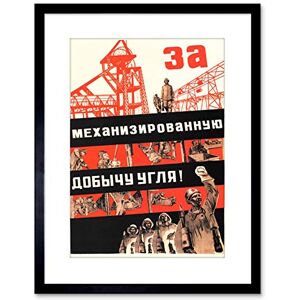 Wee Blue Coo VINTAGE AD COAL MINE COMMUNISM SOVIET UNION FRAMED PRINT F97X3000 Wee Blue Coo VINTAGE AD COAL MINE COMMUNISM SOVIET UNION FRAMED PRINT F97X3000