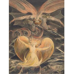 Fine Art Prints William Blake Great Red Dragon Woman Clothed With Sun Art Print Canvas Premium Wall Decor Poster Mural Fine Art Prints William Blake Great Red Dragon Woman Clothed With Sun Art Print Canvas Premium Wall Decor Poster Mural