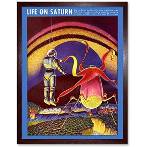 Wee Blue Coo Magazine Cover Vintage Life On Saturn Alien Sci Fi 1940 Art Print Framed Poster Wall Decor 12X16 Inch Wee Blue Coo Magazine Cover Vintage Life On Saturn Alien Sci Fi 1940 Art Print Framed Poster Wall Decor 12X16 Inch