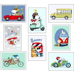 DKORARTE Set of 8 A3 Decorative Wall Sheets for Pictures Living Room Decoration, Modern, Bedrooms, Rooms, Without Frame, Snoopy, (41 x 29.7 cm) DKORARTE Set of 8 A3 Decorative Wall Sheets for Pictures Living Room Decoration, Modern, Bedrooms, Rooms, Without Frame, Snoopy, (41 x 29.7 cm)