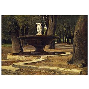 Wee Blue Coo Painting Exterior Study Flickel Villa Borghese Fountain Wall Art Print Wee Blue Coo Painting Exterior Study Flickel Villa Borghese Fountain Wall Art Print
