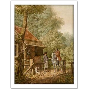 Artery8 Andriessen Dutch Landscape House Horse Painting Artwork Framed Wall Art Print 18X24 Inch Artery8 Andriessen Dutch Landscape House Horse Painting Artwork Framed Wall Art Print 18X24 Inch