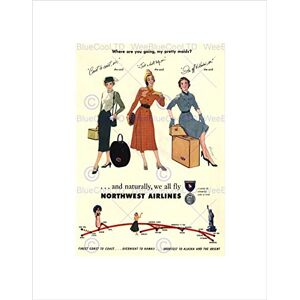 Wee Blue Coo Travel Airlines Ladies Luggage 50ss Picture Wall Art Print Wee Blue Coo Travel Airlines Ladies Luggage 50ss Picture Wall Art Print