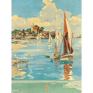 Wee Blue Coo Travel England Maldon British Railways Harbour Sail Boat Art Print Poster Wall Decor 12X16 Inch Wee Blue Coo Travel England Maldon British Railways Harbour Sail Boat Art Print Poster Wall Decor 12X16 Inch