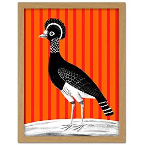 Wee Blue Coo Tall Birds On Stripes Carafson Hen Artwork Framed Wall Art Print 18X24 Inch Wee Blue Coo Tall Birds On Stripes Carafson Hen Artwork Framed Wall Art Print 18X24 Inch