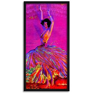 Wee Blue Coo Georgi One Last Fling Detail Dancer Flamenco Long Panel Framed Wall Art Print Wee Blue Coo Georgi One Last Fling Detail Dancer Flamenco Long Panel Framed Wall Art Print