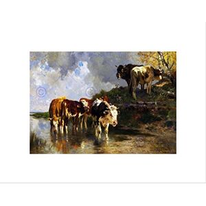 Wee Blue Coo PAINTING LANDSCAPE RURAL ANIMAL BRAITH CATTLE WATER HOLE FRAMED PRINT B12X3965 Wee Blue Coo PAINTING LANDSCAPE RURAL ANIMAL BRAITH CATTLE WATER HOLE FRAMED PRINT B12X3965