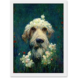 Doppelganger33 LTD Airedale Terrier Dog Wildflower Meadow With Flowers Claude Monet Style Artwork Framed Wall Art Print A4 Doppelganger33 LTD Airedale Terrier Dog Wildflower Meadow With Flowers Claude Monet Style Artwork Framed Wall Art Print A4