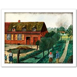 Artery8 War WWI JM Country House Near Fighting Sketch Artwork Framed Wall Art Print 18X24 Inch Artery8 War WWI JM Country House Near Fighting Sketch Artwork Framed Wall Art Print 18X24 Inch