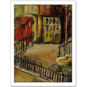Artery8 Alice Bailly View Backyard Cityscape Painting Artwork Framed Wall Art Print 18X24 Inch Artery8 Alice Bailly View Backyard Cityscape Painting Artwork Framed Wall Art Print 18X24 Inch