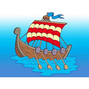 Wee Blue Coo Nursery Viking Longship Oars Sails Red Stripes Kids Bedroom Art Print Poster Wall Decor 12X16 Inch Wee Blue Coo Nursery Viking Longship Oars Sails Red Stripes Kids Bedroom Art Print Poster Wall Decor 12X16 Inch