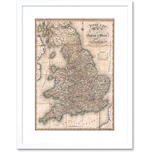 Wee Blue Coo 1830 Pigot Pocket Map England And Wales Framed Wall Art Print Wee Blue Coo 1830 Pigot Pocket Map England And Wales Framed Wall Art Print