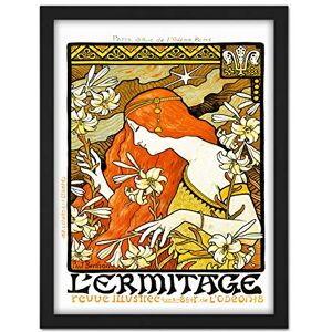 Wee Blue Coo Berthon L'Ermitage Paris Art Nouveau Artwork Framed Wall Art Print 18X24 Inch Wee Blue Coo Berthon L'Ermitage Paris Art Nouveau Artwork Framed Wall Art Print 18X24 Inch