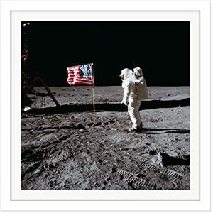 Fine Art Prints Space NASA Apollo 11 Aldrin Salutes US Flag Moon Photo Square Wooden Framed Wall Art Print Picture 16X16 Inch Fine Art Prints Space NASA Apollo 11 Aldrin Salutes US Flag Moon Photo Square Wooden Framed Wall Art Print Picture 16X16 Inch