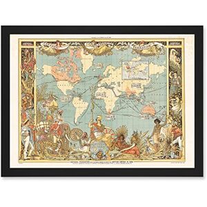 Artery8 Crane 1886 Pictorial Map British Empire World Colonial Brittania Artwork Framed Wall Art Print A4 Artery8 Crane 1886 Pictorial Map British Empire World Colonial Brittania Artwork Framed Wall Art Print A4