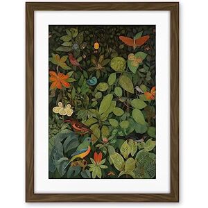 Artery8 Audubon Style Birds and Insects in Jungle Artwork Framed Wall Art Print 18X24 Inch Artery8 Audubon Style Birds and Insects in Jungle Artwork Framed Wall Art Print 18X24 Inch