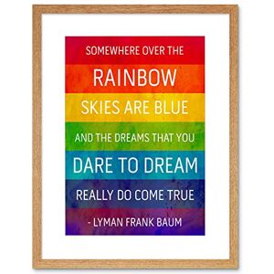 Wee Blue Coo Somewhere Over Rainbow Frank Baum Quote Typography Grunge Framed Wall Art Print Wee Blue Coo Somewhere Over Rainbow Frank Baum Quote Typography Grunge Framed Wall Art Print