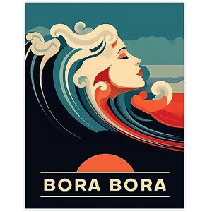 Artery8 The Seaside Calls Bora Bora Beach French Polynesia Sunset Woman of the Waves Sea Siren Ocean Large Wall Art Poster Print Thick Paper 18X24 Inch Artery8 The Seaside Calls Bora Bora Beach French Polynesia Sunset Woman of the Waves Sea Siren Ocean Large Wall Art Poster Print Thick Paper 18X24 Inch