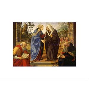 Wee Blue Coo PIERO DI COSIMO ITALIAN VISITATION SAINT NICHOLAS ANTHONY ABBOT PRINT B12X5399 Wee Blue Coo PIERO DI COSIMO ITALIAN VISITATION SAINT NICHOLAS ANTHONY ABBOT PRINT B12X5399