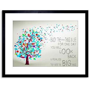 Wee Blue Coo Enjoy Little Things Life Bubble Tree Quote Framed Wall Art Print Wee Blue Coo Enjoy Little Things Life Bubble Tree Quote Framed Wall Art Print