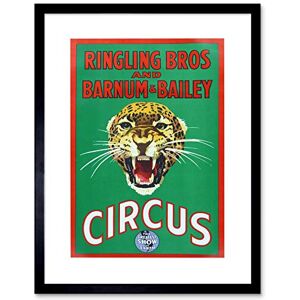 Wee Blue Coo CIRCUS RINGLING BROS BARNUM BAILEY SHOW JAGUAR CAT FRAMED ART PRINT B12X6601 Wee Blue Coo CIRCUS RINGLING BROS BARNUM BAILEY SHOW JAGUAR CAT FRAMED ART PRINT B12X6601
