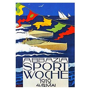 Wee Blue Coo Ad Sport Week Abbazia Italy Motor Boat Regatta Wall Art Print Wee Blue Coo Ad Sport Week Abbazia Italy Motor Boat Regatta Wall Art Print