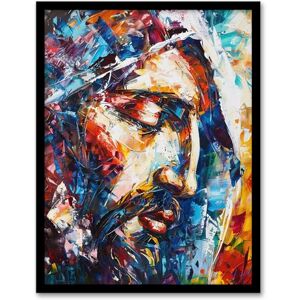 Artery8 Jesus Face Portrait Religious Painting Living Room Artwork Framed Wall Art Print 18X24 Inch Artery8 Jesus Face Portrait Religious Painting Living Room Artwork Framed Wall Art Print 18X24 Inch
