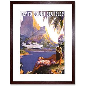 Wee Blue Coo TRAVEL SOUTH SEA ISLES GET PLANE TROPICAL VINTAGE AD FRAMED PRINT F97X6918 Wee Blue Coo TRAVEL SOUTH SEA ISLES GET PLANE TROPICAL VINTAGE AD FRAMED PRINT F97X6918