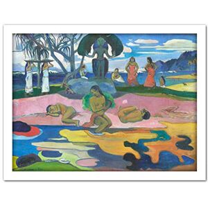 Fine Art Prints Gauguin Mahana No Atua Day Of The God Painting Bathing Sea Large Framed Art Print Poster Wall Decor 18x24 in Fine Art Prints Gauguin Mahana No Atua Day Of The God Painting Bathing Sea Large Framed Art Print Poster Wall Decor 18x24 in