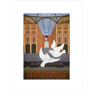Wee Blue Coo Milan Italy Orient Express Venice Dove London Railway Train Art Wall Art Print Wee Blue Coo Milan Italy Orient Express Venice Dove London Railway Train Art Wall Art Print