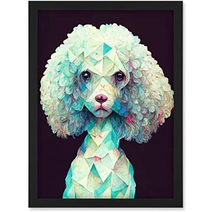 Doppelganger33 LTD The Polygon Poodle Abstract Teal Dog Painting Artwork Framed Wall Art Print A4 Doppelganger33 LTD The Polygon Poodle Abstract Teal Dog Painting Artwork Framed Wall Art Print A4