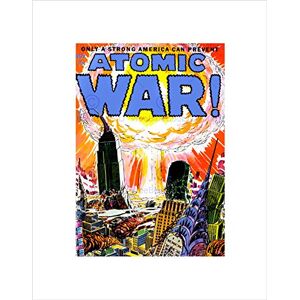 Wee Blue Coo Comic Atomic War Mushroom Cloud Explosion Nuclear Wall Art Print Wee Blue Coo Comic Atomic War Mushroom Cloud Explosion Nuclear Wall Art Print
