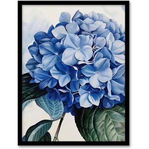 Artery8 Blue Hydrangea Modernist Painting Floral Calm Living Room Artwork Framed Wall Art Print A4 Artery8 Blue Hydrangea Modernist Painting Floral Calm Living Room Artwork Framed Wall Art Print A4