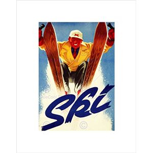 Wee Blue Coo SPORT ADVERT WINTER SKI SNOW DOWNHILL SLALOM BLACK FRAMED ART PRINT B12X6330 Wee Blue Coo SPORT ADVERT WINTER SKI SNOW DOWNHILL SLALOM BLACK FRAMED ART PRINT B12X6330
