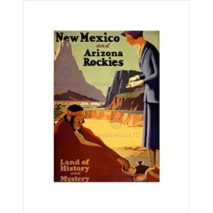 Wee Blue Coo TRAVEL TOURISM NEW MEXICO NATIVE AMERICAN TRAIN FRAMED ART PRINT MOUNT B12X10599 Wee Blue Coo TRAVEL TOURISM NEW MEXICO NATIVE AMERICAN TRAIN FRAMED ART PRINT MOUNT B12X10599