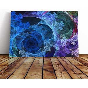 Big Box Art Canvas Print Wall Blue Abstract Fractal Art (13) Mounted and Stretched Box Frame Picture Home Decor for Kitchen, Living Room, Bedroom, Hallway, Multi-Colour, 30x20 Inch Big Box Art Canvas Print Wall Blue Abstract Fractal Art (13) Mounted and Stretched Box Frame Picture Home Decor for Kitchen, Living Room, Bedroom, Hallway, Multi-Colour, 30x20 Inch
