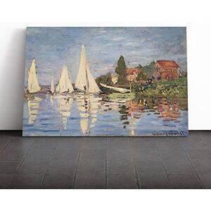 Big Box Art Canvas Print Wall Art Claude Monet Regattas at Argenteuil (1) Mounted & Stretched Framed Picture Home Decor for Kitchen, Living Room, Bedroom, Hallway, Multi-Colour, 30x20 Inch Big Box Art Canvas Print Wall Art Claude Monet Regattas at Argenteuil (1) Mounted & Stretched Framed Picture Home Decor for Kitchen, Living Room, Bedroom, Hallway, Multi-Colour, 30x20 Inch