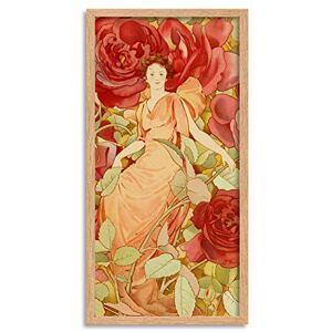 Artery8 Jacques Dream Roses With Madrigals Painting Framed Wall Art Print Long 25X12 Inch Artery8 Jacques Dream Roses With Madrigals Painting Framed Wall Art Print Long 25X12 Inch