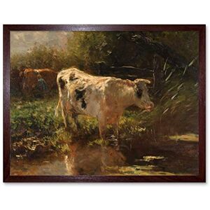 Artery8 Willem Maris Cow Beside A Ditch Stream Painting Art Print Framed Poster Wall Decor 12x16 inch Artery8 Willem Maris Cow Beside A Ditch Stream Painting Art Print Framed Poster Wall Decor 12x16 inch
